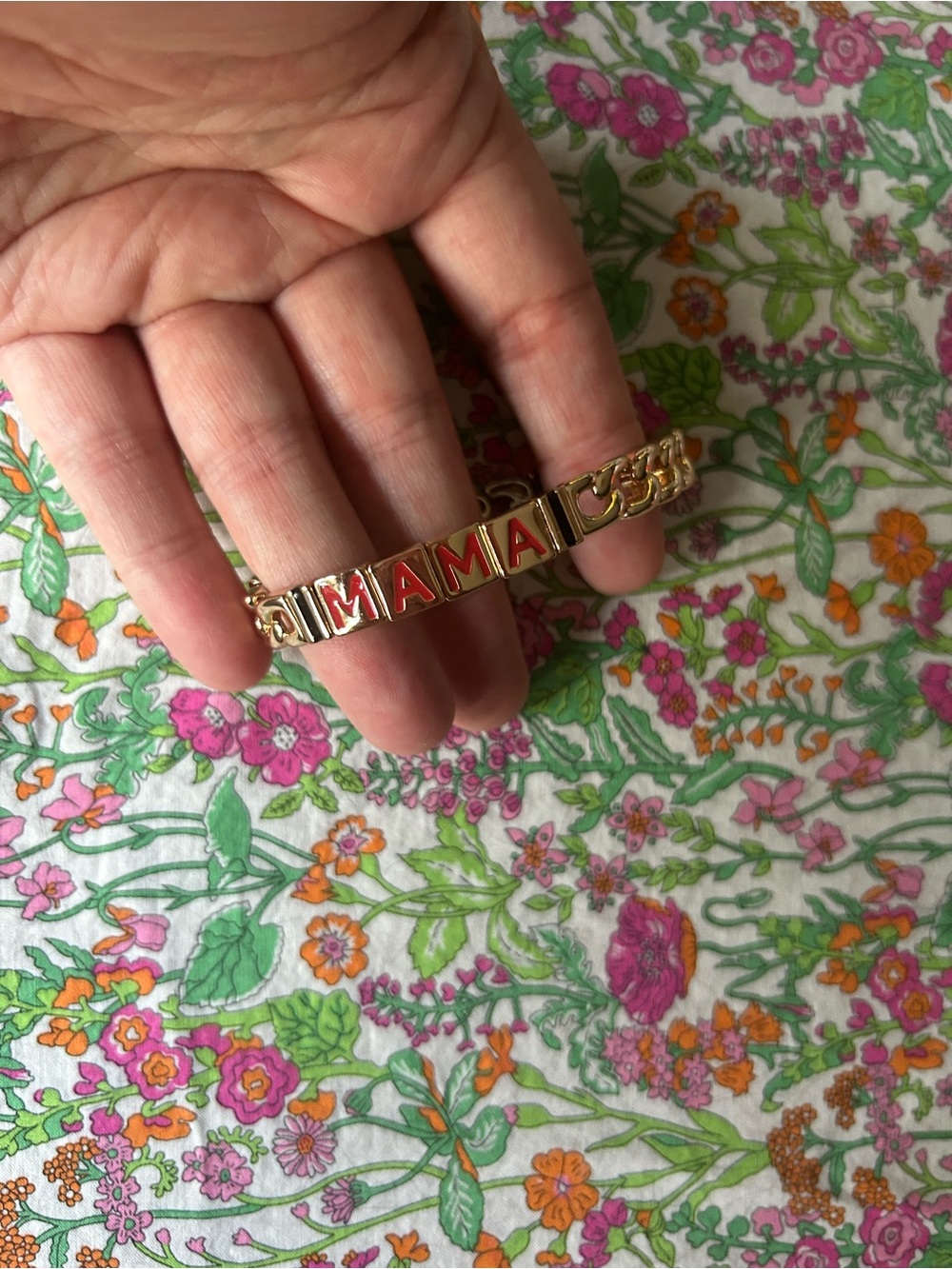 Roxanne Assoulin Gold 'MAMA' Link Bracelet